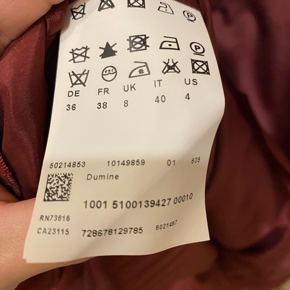 BOSS burgundy dress size 4 Dumine - Picture 4 of 8